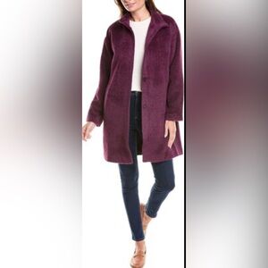 Eileen Fisher Alpaca Front Snap Coat Sz XS